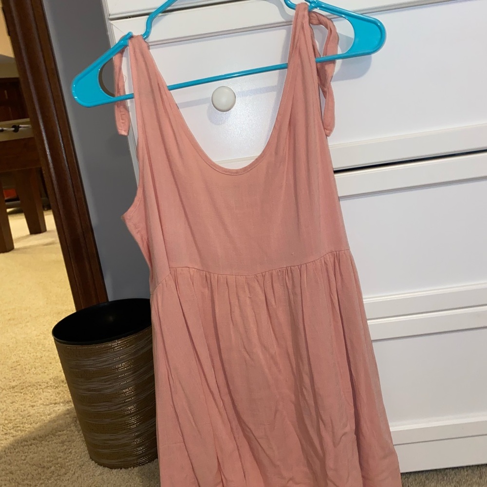 Pink tie dress